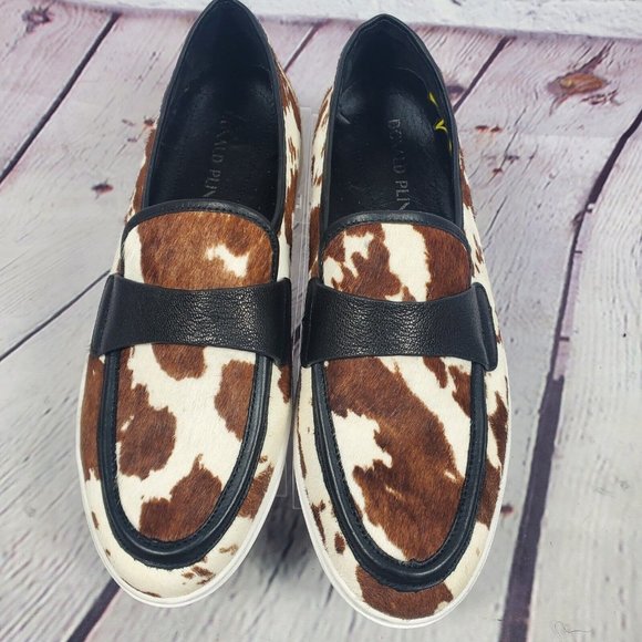 Donald Pliner Women's Size 7.5 Bone Multi Richie Haircalf Loafers Sneakers - Picture 7 of 9